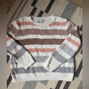 Alfred Dunner Pearl Accent Sweater in Pink and Cream
